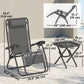 Zero Gravity Chair Set of 2 Patio Chair with Side Table Cupholders and Pillows for Pool, Backyard, Lawn, Blue