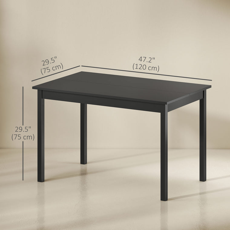 47" Farmhouse Dining Table with Pine Wood Frame