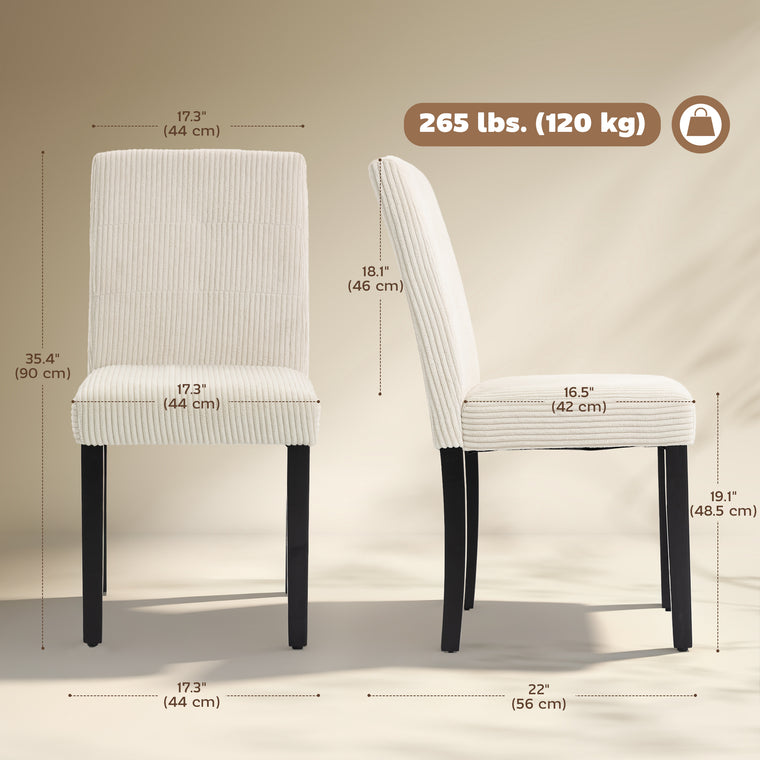 Dining Chairs Set of 4 with Padded Seat