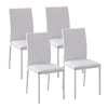 Faux Leather Dining Chairs Set of 4 - White