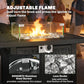 32" Propane Fire Pit Table with Wind Guard and Lid
