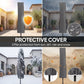 10FT Cantilever Patio Umbrella with 8 Ribs, Offset Patio Umbrella with Cover and Wind Ropes for Garden, Yard, Khaki