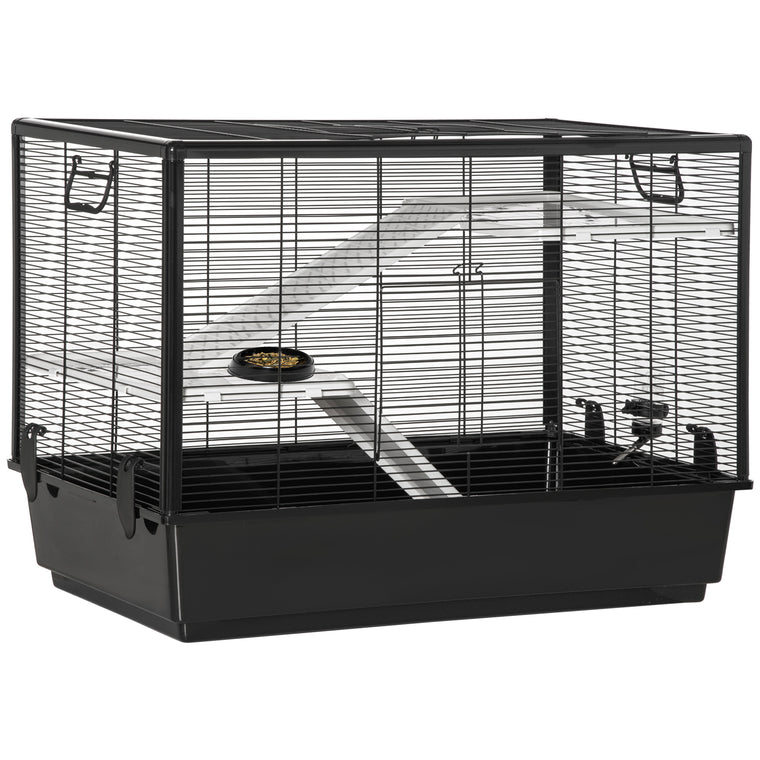 31.5" x 19" x 23" Black 3-Tier Hamster & Guinea Pig Cage