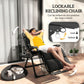 2pcs Reclining Zero Gravity Chair with Adjustable Backrest, Folding Garden Sun Lounger with Removable Cushion, Grey