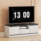 TV Stand for 43-55 Inch TV, Entertainment Center w/ Cabinets, Shelf, Drawer and Cable Management for Living Room, White