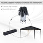 10 x 10ft Folding Pop Up Tent Outdoor Gazebo Canopy with Carrying Bag, Black