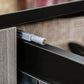 Kitchen Sideboard Storage Cabinet, Modern Coffee Bar with Push-Open Design and 2 Drawers for Living Room, Black