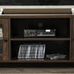 Fireplace TV Stand for TVs up to 60 Inch, Wood TV Cabinet with Storage Doors for Living Room, Coffee
