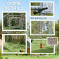 Large Metal Chicken Run with Waterproof & UV-Resistant Cover, Feeding Door, Hanging Feeder, Perch for 12-18 Chickens