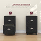 2-Drawer Small Filing Cabinet Lockable Home Office Storage Cabinet with Adjustable Hanging Bars for A4 Letter Black
