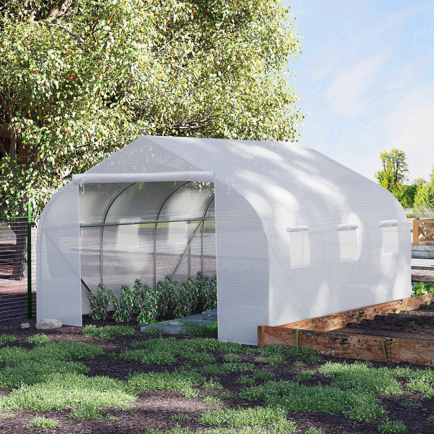 Portable Walk-In Tunnel Greenhouse Garden Warm House