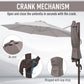10ft Cantilever Patio Umbrella with 360° Rotation, Crank & Cross Base for Garden Deck Pool Backyard, Grey