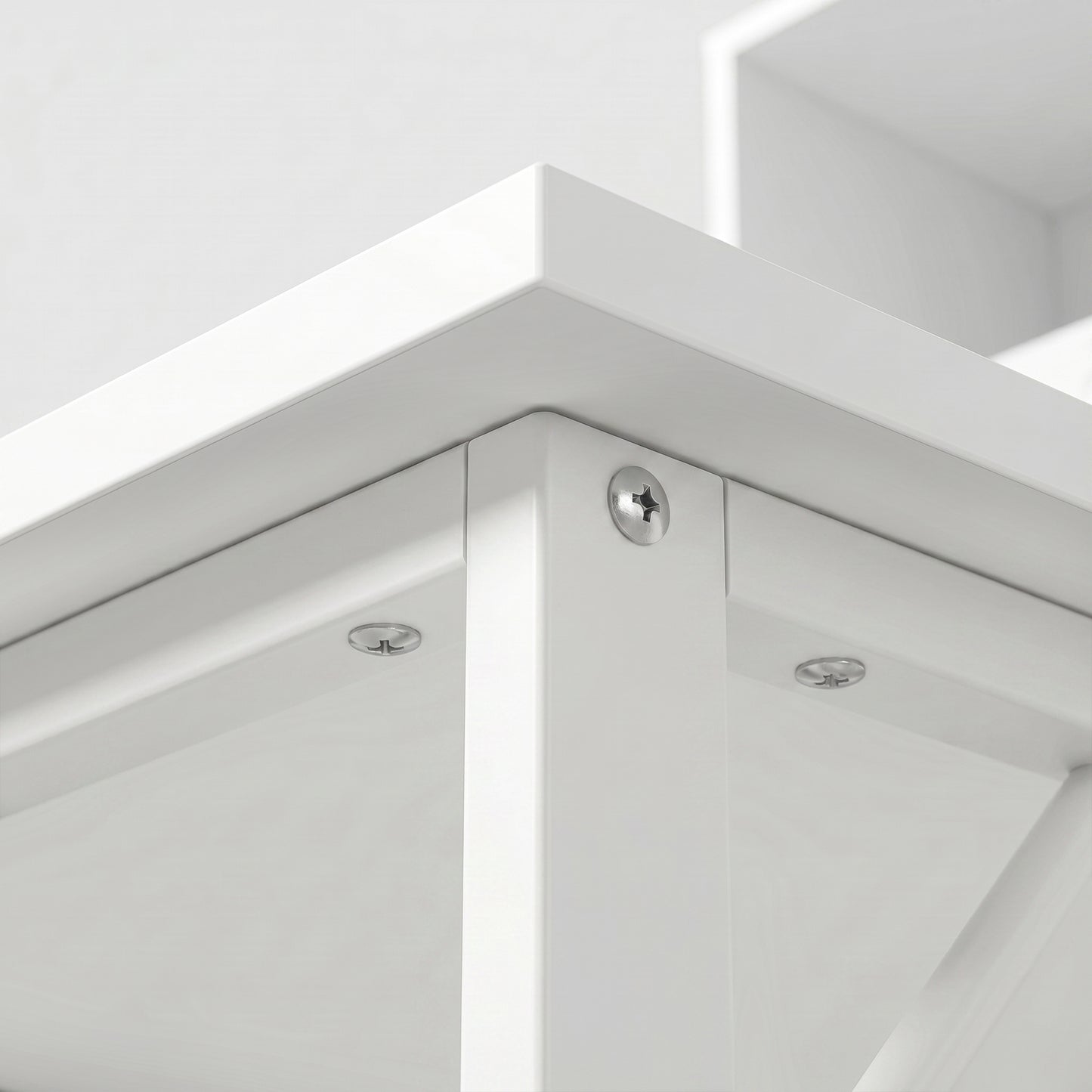 54" Computer Desk with Drawers, Home Office Desk with Storage, Power Outlets and LED Lights, White