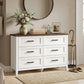 Wide Dresser for Bedroom with 6 Drawers Storage Chest of Drawers for Living Room, Closet, Laundry, Entryway