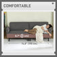 Modern Couch, 3 Seater Sofa, Corduroy Loveseat with Rubberwood Legs and Extra-Wide Seat, Grey