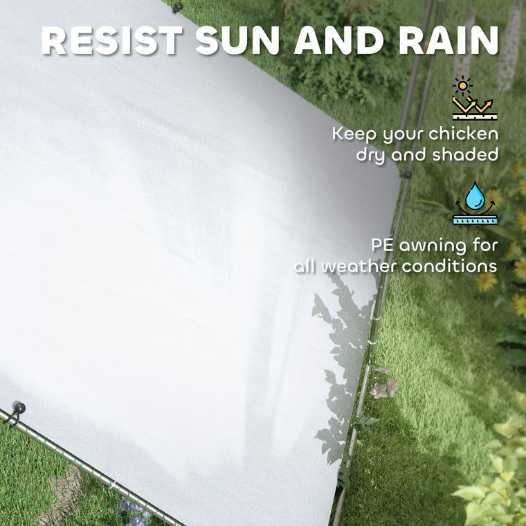 9.8' x 32.8' x 6.4' Chicken Coop with Waterproof & UV Cover