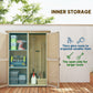 Wooden Garden Shed, Outdoor Storage Shed with Waterproof Asphalt Roof, Shelves, Natural