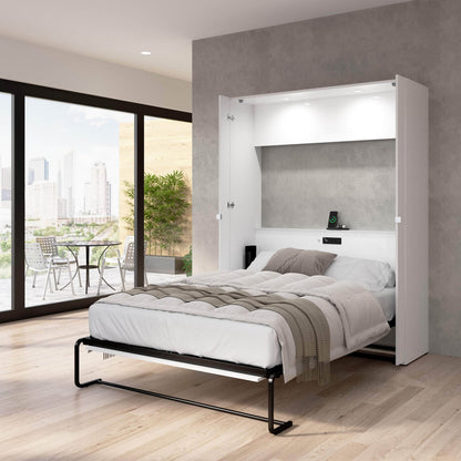 Avalon High Gloss murphy wall bed, full