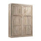 Pur murphy wall bed, queen rustic brown
