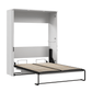 Lumina murphy wall bed with desk, full white