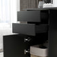Computer Desk with Storage, PC Table with Drawers and Cabinet for Home Office, Study Room, Black