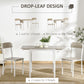 Foldable Dining Table Set for 2, Drop-Leaf Kitchen Table with 2 Chairs for Apartments and Studios, Natural
