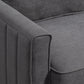Loveseat Sofa, Linen 2 Seater Sofa Couch with Thick Padded Seat & Backrest for Living Room, Home Office, Dark Grey