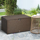 113 Gallon Outdoor Storage Box, Rattan Deck Box for Indoor, Patio Furniture Cushions, Brown