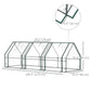 Portable Mini Greenhouse Tunnel Growing Tent Plants Flower Warm House w/ Zippered Roll-up Doors, Clear