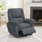 Power Recliner Chair, Fabric Upholstered Recliner Chair with USB Ports, Swivel and Rocking Function, Footrest, Dark Grey