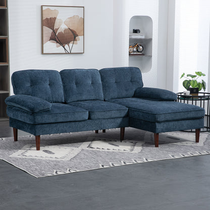 Tufted Corner Sofa with Right Chaise