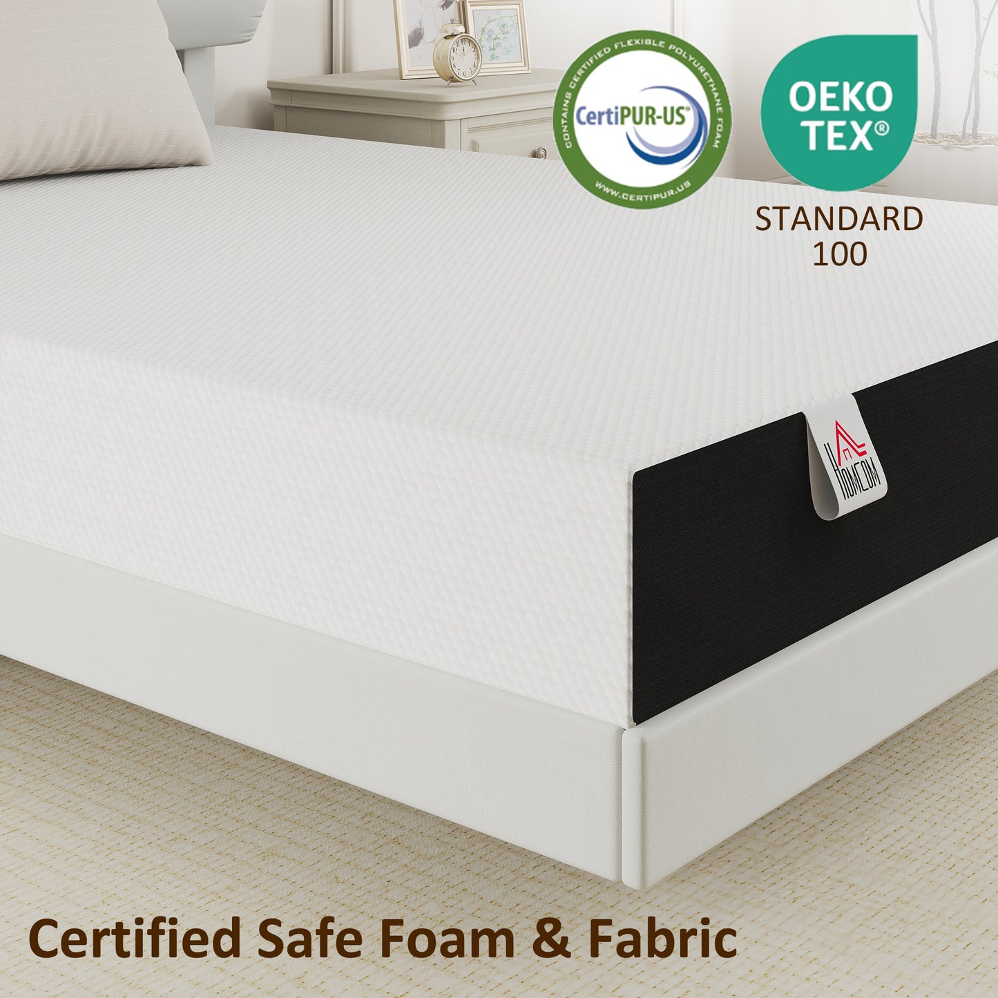 Full 8 Inch Memory Foam Mattress in a Box, Pressure Relief & Lumbar Support, CertiPUR-US Certified, Medium Firm