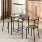 Dining Table Set of 3, 31.5" Kitchen Table and Chairs Set for 2 with Shelf, for Small Space, Dining Room, Living Room