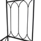 80" Tall Fairy Garden Arbor Arch with Bench Metal Outdoor Plant Climbing Support Trellis with 2 Seater Bench for Rose Vines Black