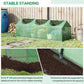 Portable Mini Tunnel Greenhouse Garden Planting Warm House with 3 Windows, 71" x 24" x 24", Green