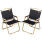 Set of 2 Camping Chair, Lightweight Folding Chair, Portable Armchairs, Excellent for Festivals, Fishing, Beach and Hiking, Beige
