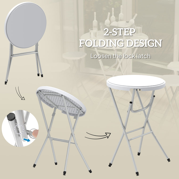 31.5" Folding Bar Table with HDPE Top and Locking Legs