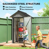Metal Garden Shed with Lockable Door & 4 Vents