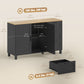 Buffet Cabinet with Soft-Close Doors, Modern Sideboard with 3 Drawers for Living Room, Kitchen, Dining Room, Black