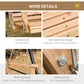 3 Seater Patio Swing Chair Wood Porch Swing with Foldable Table, Cup Holders, Steel Chains for Garden, Yard, Natural
