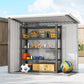 5' x 3' Metal Garden Storage Shed, Tool House with Double Doors for Backyard, Patio, Lawn
