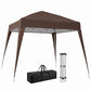 8' x 8' Pop Up Canopy, Outdoor Folding Tent, Portable Party Tent with Carrying Bag for Camping, Party, Picnic, Coffee