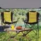 2 Pack Folding Camping Chairs, High Back Folding Chairs w/ Cup Holder, Padded Camping Chairs for Outdoor Events, Yellow