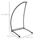 Hanging Hammock Chair Stand Only, C Shape Hanging Heavy Duty Metal Frame Swing Stand for Porch Swing Chair, Black