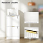Lockable Filing Cabinet with 2 Fluted Drawers, File Cabinet with Adjustable Hanging Rails for A4 Letter Files, White