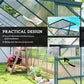 Aluminum Greenhouse Polycarbonate Walk-in Garden Greenhouse Kit with Rain Gutter and Sliding Door, 20' x 8', Green
