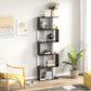 Modern Bookcase 5-Tier Display Shelf Storage Shelf Room Divider Living Room Home Office Furniture, Black