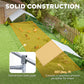 Metal Chicken Coop with Water- and UV-Protection Cover for Backyard Hen, Duck, Rabbit, 39.4' x 9.8' x 6.4'