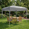 10' x 10' Grey Folding Pop-Up Canopy Tent with Carrying Bag