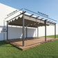 11.7' x 19.6' Retractable Pergola Canopy, Aluminum Pergola for Grill, Patio, Garden, Deck